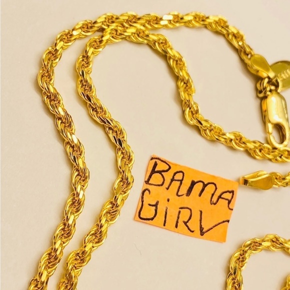 QVC Bellezza HSN Limited Edition Gold Rope chain Necklace - Picture 7 of 11
